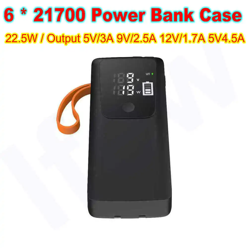 Battery Case Storage - 21700 caixa de bateria power bank