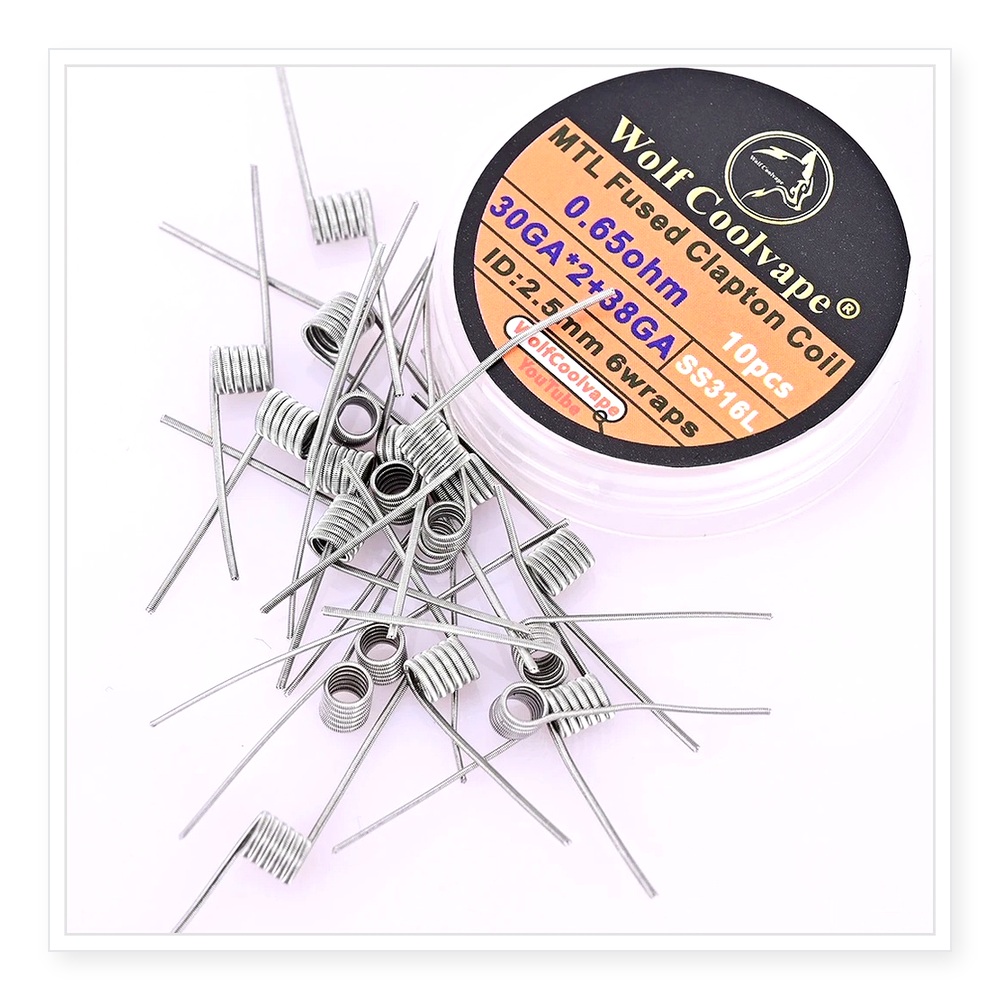 10pcs Wolfcoolvape MTL Fused C - Vape Coil Replacement avaliação e preço