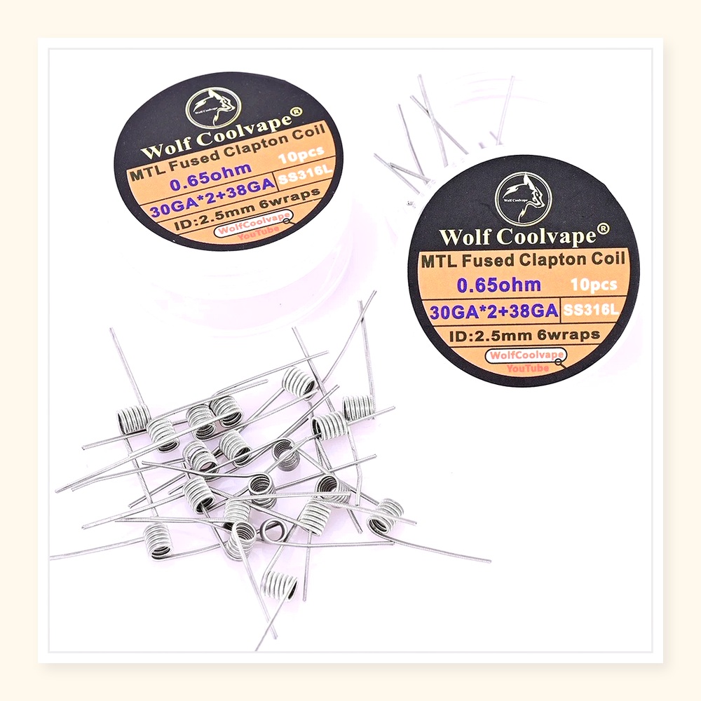 10pcs Wolfcoolvape MTL Fused C - Vape Coil Replacement avaliação e preço